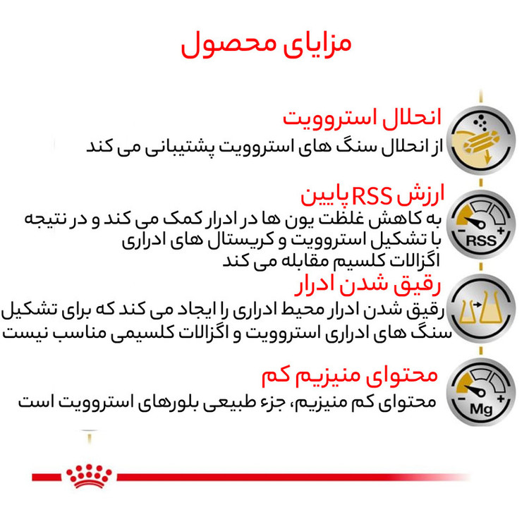 غذا خشک سگ یورینری اس او رویال کنین وزن 2 کیلوگرم _ Royal Canin Urinary S/o