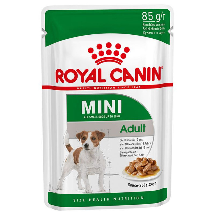 پوچ سگ بالغ نژاد کوچک رویال کنین مدل مینی ادالت وزن 85 گرم _ Pouch Royal canin mini adult