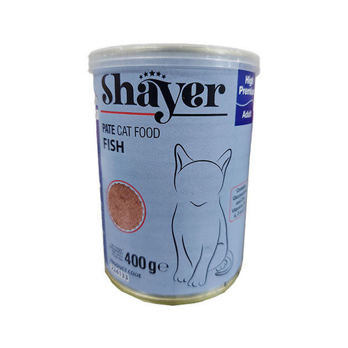 کنسرو غذای گربه شایر با طعم ماهی وزن 400 گرم _ Shayer Pate Cat Food Fish