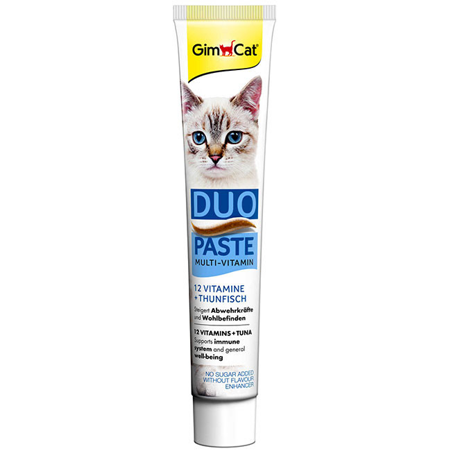 خمیر مولتی ویتامین جیم کت Gim cat مدل Duo paste دوقلو ماهی تن وزن 50 گرم