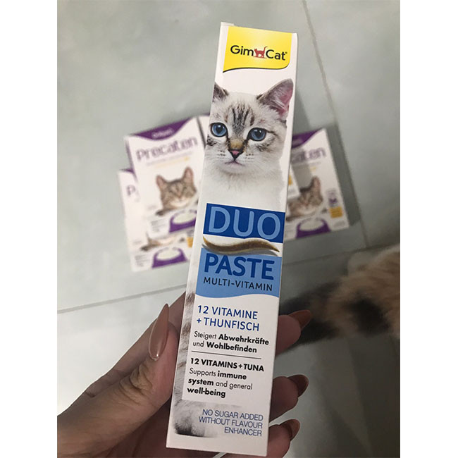 خمیر مولتی ویتامین جیم کت Gim cat مدل Duo paste دوقلو ماهی تن وزن 50 گرم