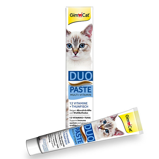 خمیر مولتی ویتامین جیم کت Gim cat مدل Duo paste دوقلو ماهی تن وزن 50 گرم
