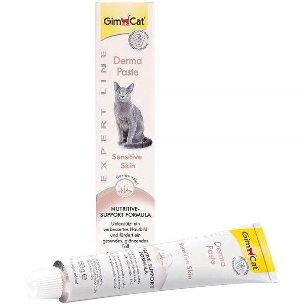 خمیر تشویقی پوست و مو گربه جیم کت مدل وزن 50 گرم _ Gimcat Derma Paste