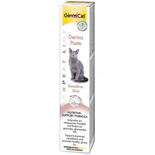 خمیر تشویقی پوست و مو گربه جیم کت مدل وزن 50 گرم _ Gimcat Derma Paste