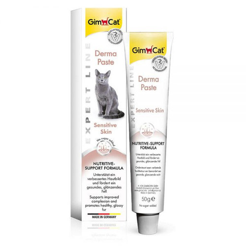 خمیر تشویقی پوست و مو گربه جیم کت مدل وزن 50 گرم _ Gimcat Derma Paste