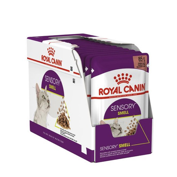 پوچ گربه رویال کنین مدل Sensory Smell سنسوری اسمل وزن 85 گرم بسته 12 عددی