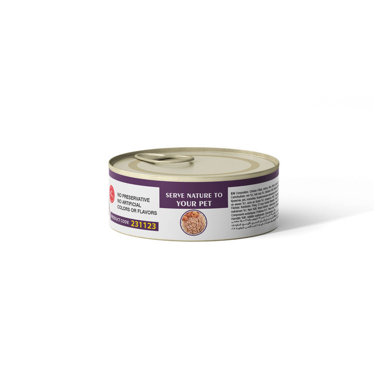 کنسرو غذای گربه با طعم مرغ و شاه میگو شایر وزن 110 گرم _ Shayer Natural With Chicken & Shrimp