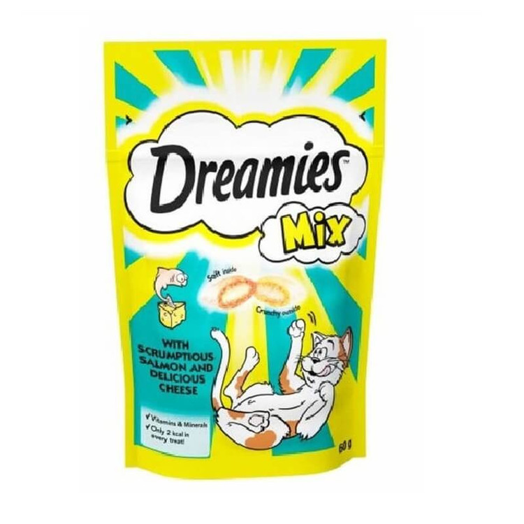 تشویقی گربه دریمیز طعم ماهی و پنیر Dreamies Mix Cheese Fish