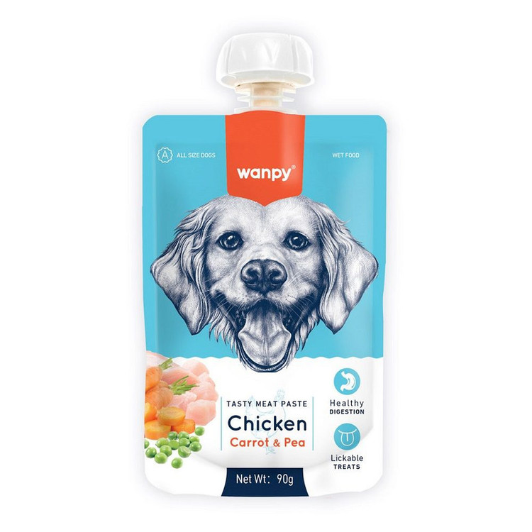 پودینگ سگ ونپی با طعم مرغ و هویج وزن 90 گرم _ Wanpy Pudding Chicken & Carrot