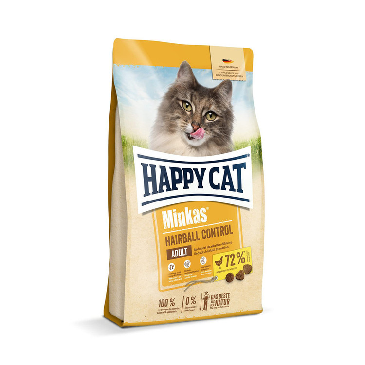 غذا خشک گربه بالغ هپی کت مینکاس هربال وزن 10 کیلوگرم | Happy Cat Minkas Hairball Cat Dry Food 10kg