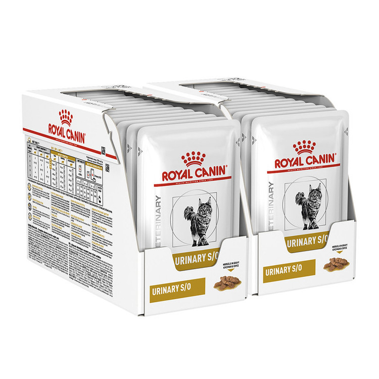پوچ گربه رویال کنین مدل Urinary s/o درمانی یورینری S/O وزن 1020 گرم بسته 12 عددی