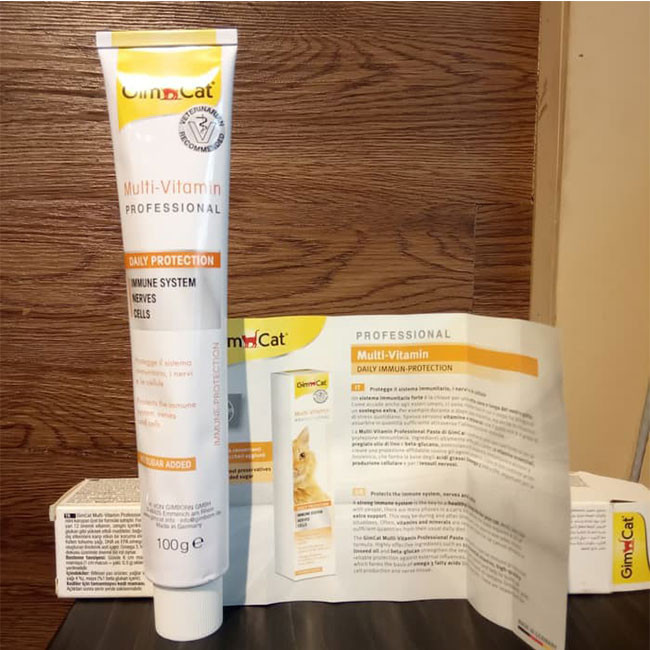 خمیر مولتی ویتامین گربه جیم کت مدل Gimcat PASTE-Professional وزن 100 گرم