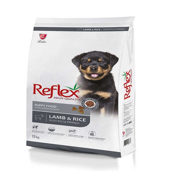 غذا خشک سگ رفلکس پاپی وزن 1 کیلوگرم _ Reflex Lamb & Rice Puppy Food (زیپ کیپ)
