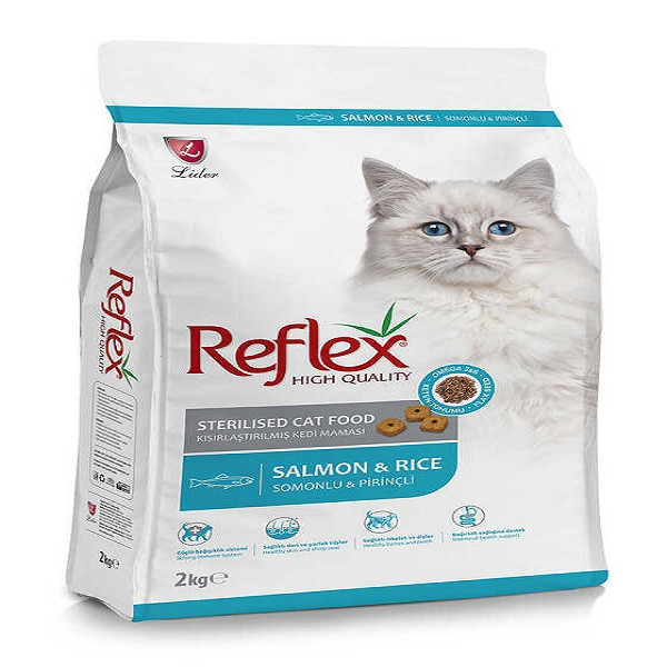 غذا خشک گربه عقیم شده رفلکس سالمون و برنج وزن 15 کیلوگرم _ Reflex Salmon & Rice Strerilised