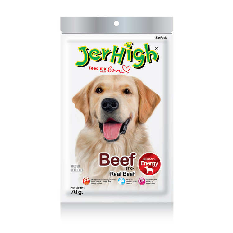 تشویقی سگ طعم گوشت گوساله جر های وزن 60 گرمی Jer high Beef