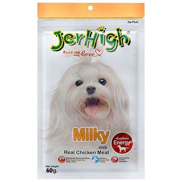 تشویقی سگ جرهای مدل شیری وزن 60 گرمی Jer high milky