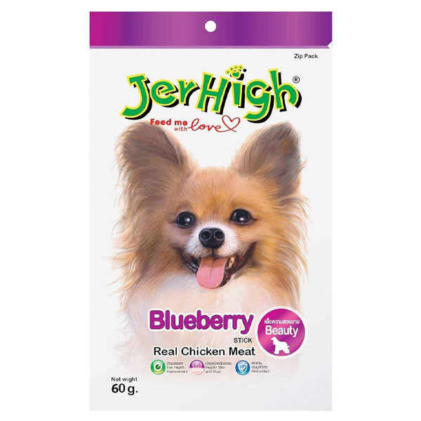 تشویقی سگ جرهای مدل بلوبری وزن 60 گرمی Jer high blueberry