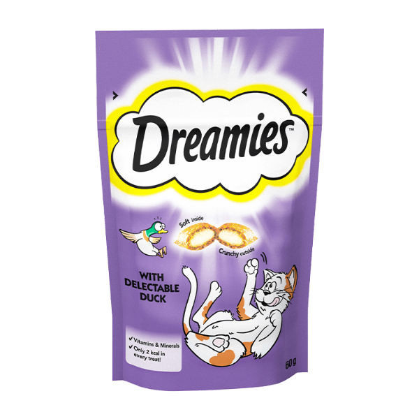 تشویقی گربه دریمیز طعم اردک Dreamies Duck