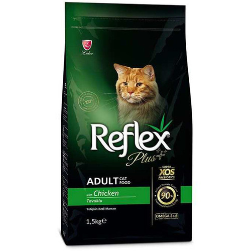 غذا خشک گربه بالغ رفلکس پلاس ادالت مرغ وزن 1 کیلوگرم _ Reflex Plus Adult Cat Food Chicken (زیپ کیپ)