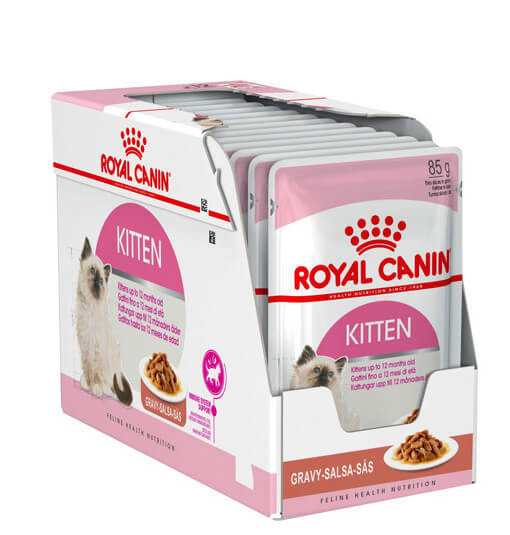 پوچ گربه کیتن رویال کنین بسته 12 عددی _ Royal Canin Kitten Wet Cat Food