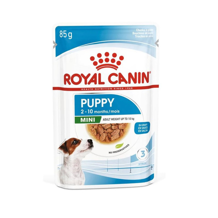 پوچ سگ رویال کنین مدل مینی پاپی وزن 85 گرم _ Pouch Royal canin Puppy Mini