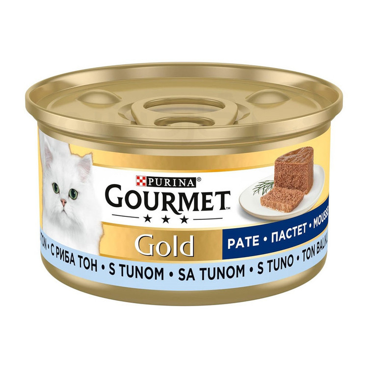 کنسرو پته گربه گورمت گلد با طعم گوشت ماهی تن وزن 85 گرم _ Gourmet Gold Tuna pate