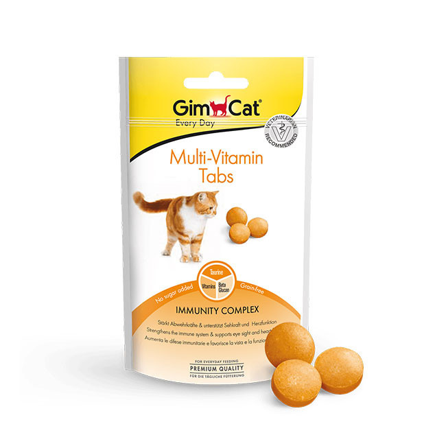 قرص مولتی ویتامین گربه جیم کت با طعم شیر وزن 40 گرمی _ GimCat Multi Vitamin Tabs
