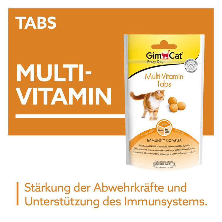 قرص مولتی ویتامین گربه جیم کت با طعم شیر وزن 40 گرمی _ GimCat Multi Vitamin Tabs