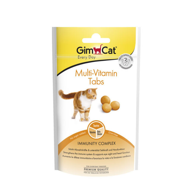 قرص مولتی ویتامین گربه جیم کت با طعم شیر وزن 40 گرمی _ GimCat Multi Vitamin Tabs