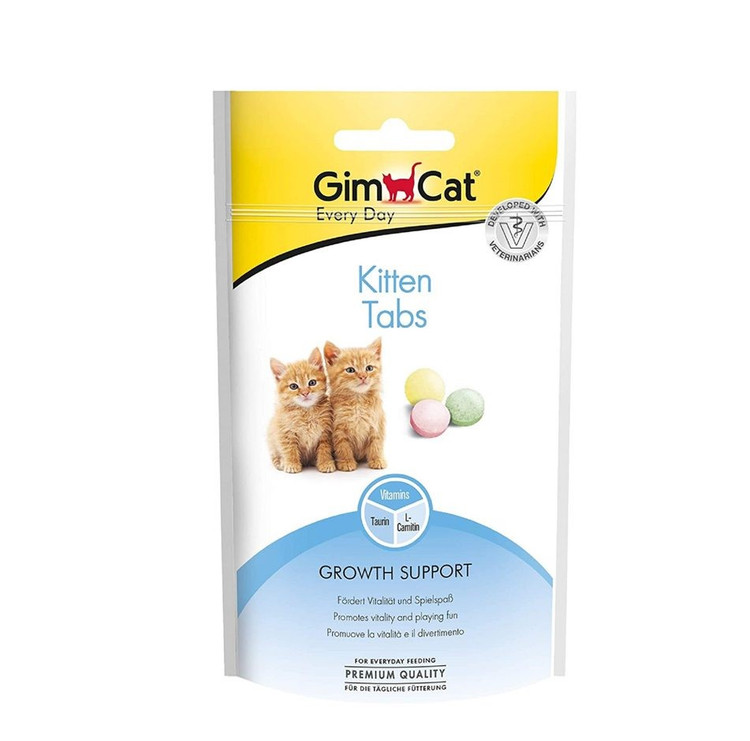 قرص ویتامین بچه گربه جیم کت با طعم شیر وزن 40 گرمی _ GimCat Kitten Tabs