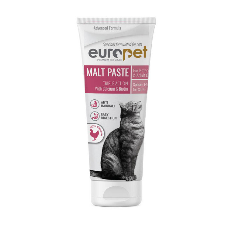 خمیر مالت گربه یوروپت با طعم مرغ وزن 100 گرم _ Europet Cat Malt Paste With chicken