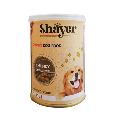 کنسرو غذای سگ با طعم سیرابی شایر وزن 400 گرم _ Shayer Chunky Dog Food Tripe