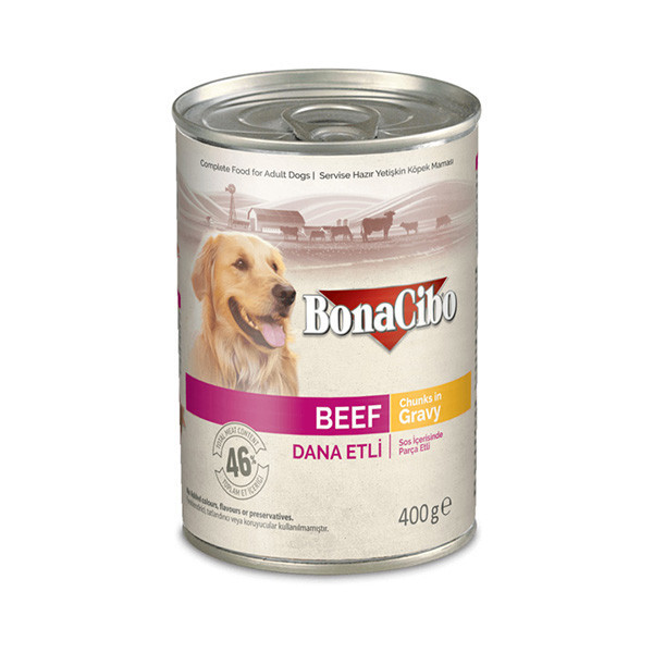 کنسرو غذای توله سگ بوناسیبو با طعم بره وزن 400 گرم _ Bonacibo Dog food Lamb
