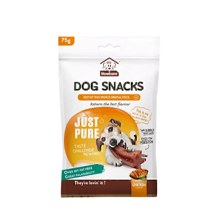 اسنک تشویقی سگ مغز دار هابون با طعم مرغ وزن 75 گرم _ Howbone Dog Snacks With Chicken Flavour