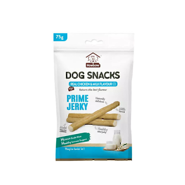 تشویقی سگ با طعم مرغ و شیر هابون وزن 75 گرم _ Howbone Dog Snacks With Chicken And Milk