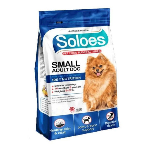 غذای خشک سگ بالغ نژاد کوچک Soloes مرغ و برنج وزن 1 کیلوگرم _ Soloes Small Adult Dog