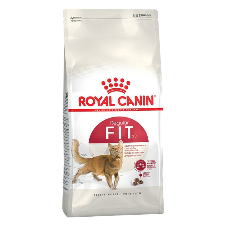 غذای خشک گربه بالغ فیت رویال کنین وزن 1 کیلوگرم _ Royal Canin Regular Fit 32 (زیپ کیپ)