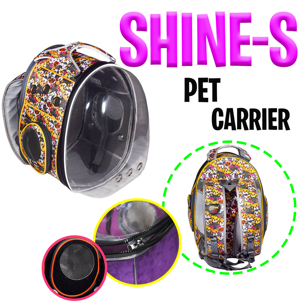 کیف کوله حمل سگ و گربه فضائی شفاف ساده مدل SHINE-S برند دنیل LD25