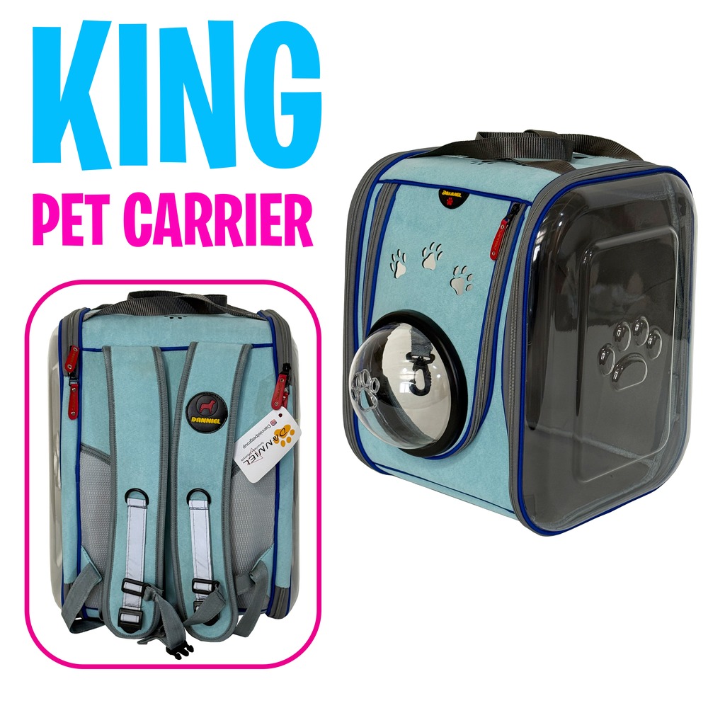 کیف کوله حمل سگ و گربه دو طرف شفاف و تخت دارای حباب در جلو پشت ساده مدل King برند دنیل LD36