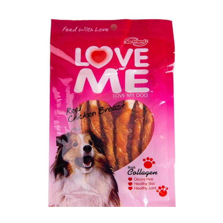 تشویقی سگ لاومی مدل سینه مرغ وزن 60 گرم _ Love Me Dog Treat