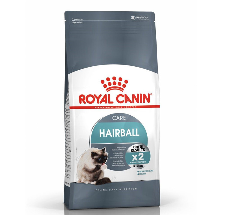 غذای خشک گربه هیربال رویال کنین وزن 1 کیلوگرم _ Royal Canin Hairball care (زیپ کیپ)