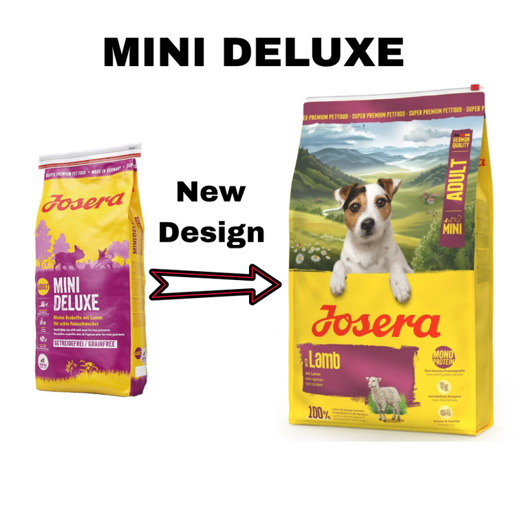 غذا خشک سوپرپرمیوم سگ بالغ نژاد کوچک جوسرا مینی دلوکس وزن 1 کیلوگرم | Josera Mini Deluxe Grain Free Food For Small Breeds With Lamb Super Premium Dry Food 1 kg (زیپ کیپ)