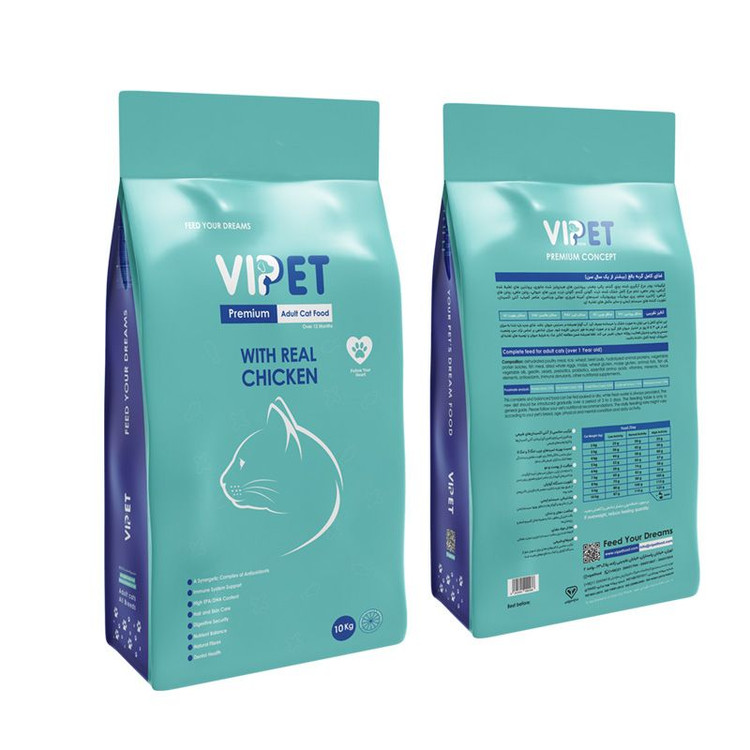 غذای خشک گربه بالغ وی پت با طعم مرغ وزن ۱ کیلوگرم _ ViPet cat dry food chicken taste (زیپ کیپ)