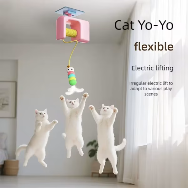 اسباب بازی گربه آویز شارژی هوشمند _ Cat Interactive Smart Door Hanging Toy
