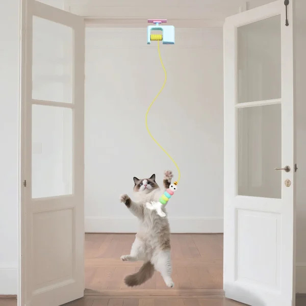 اسباب بازی گربه آویز شارژی هوشمند _ Cat Interactive Smart Door Hanging Toy