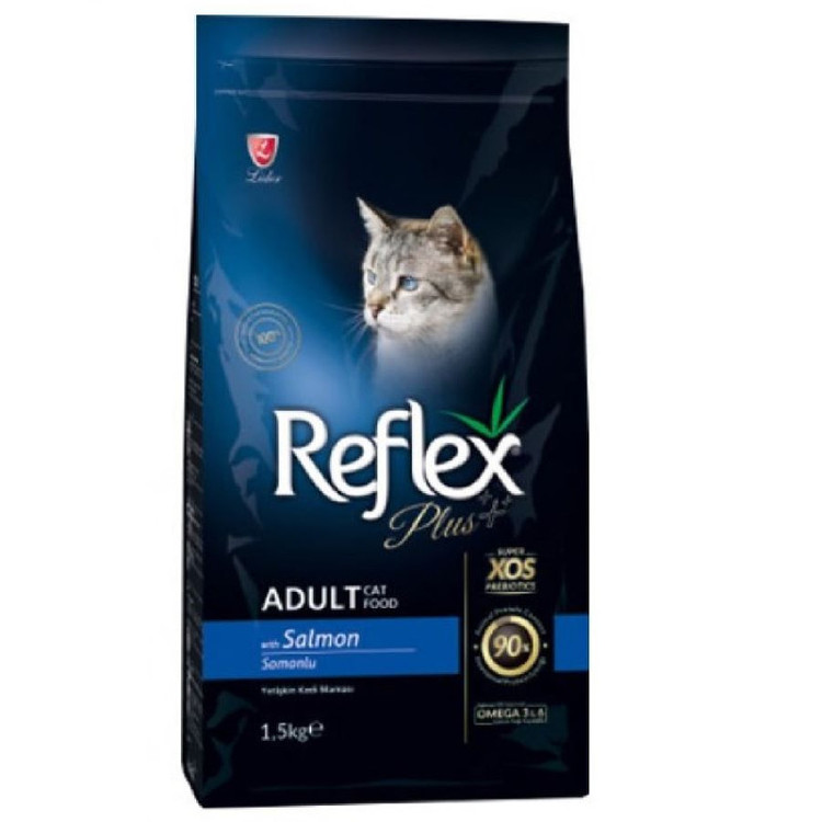 غذای خشک گربه رفلکس پلاس ماهی سالمون وزن ۱.۵ کیلوگرم _ Reflex Plus Adult Cat Food Salmon