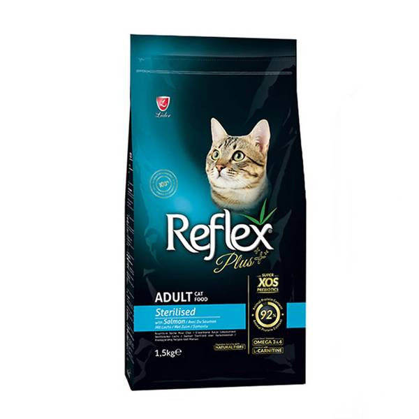 غذای خشک گربه عقیم رفلکس پلاس ماهی سالمون وزن 1.5 کیلوگرم _ Reflex Plus Sterilised Salmon