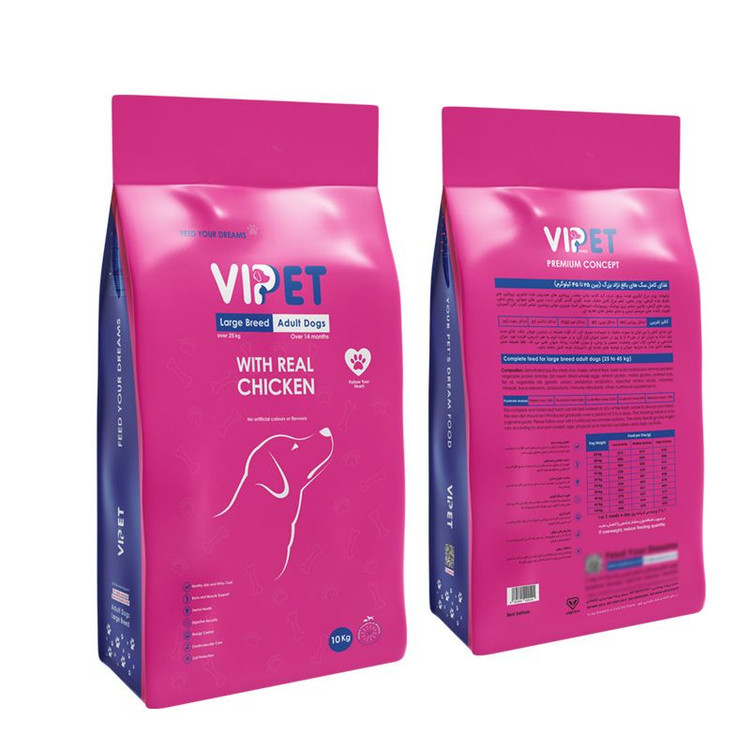غذای خشک سگ بالغ نژاد بزرگ وی پت با طعم مرغ وزن 1 کیلوگرم _ ViPet cat dry food chicken taste (زیپ کیپ)