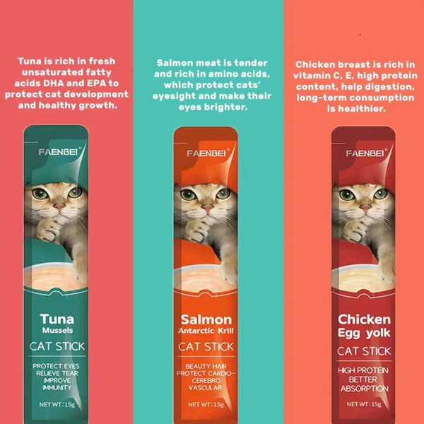 بستنی گربه فنبی با طعم مرغ و تخم مرغ ـ Faenbei Care Cream Treat