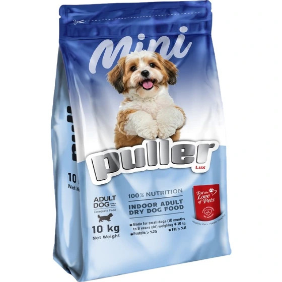 غذای خشک سگ بالغ نژاد کوچک پولر وزن ۱ کیلوگرم _ Puller Mini Adult Dog (زیپ کیپ)